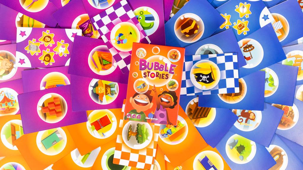 Idées jeux de société pour les moins de 10 ans- Bubble Stories chez BLUE ORANGE