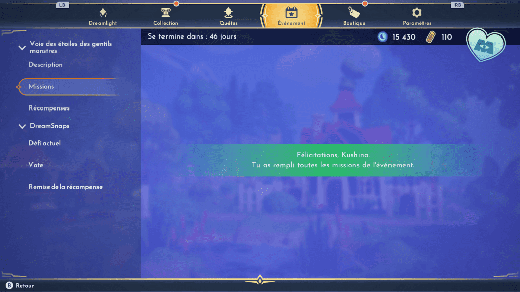 Guide des missions pour l'événement "Lovely Monsters" - Disney Dreamlight Valley