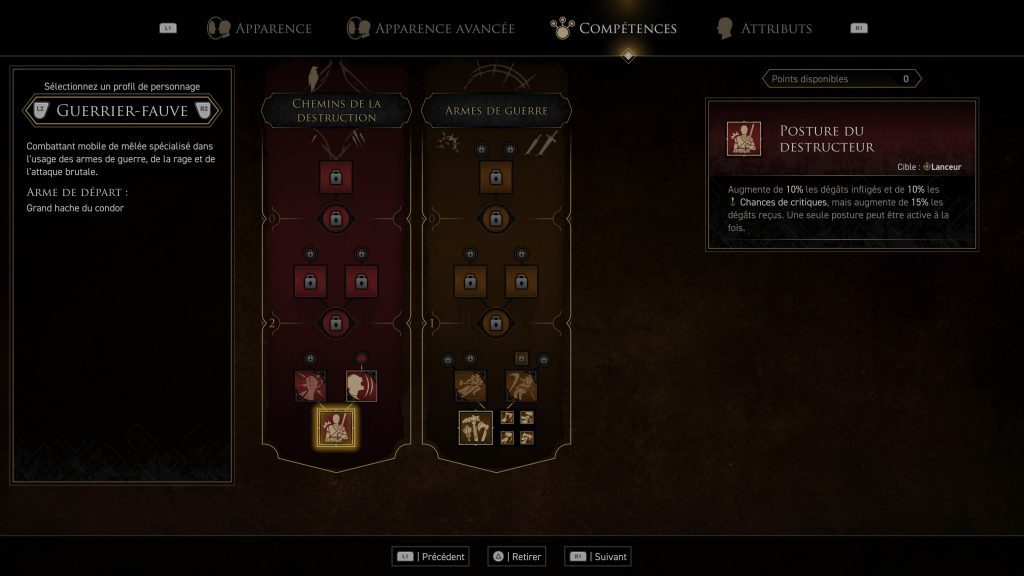 GreedFall 2: The Dying World - Compétences