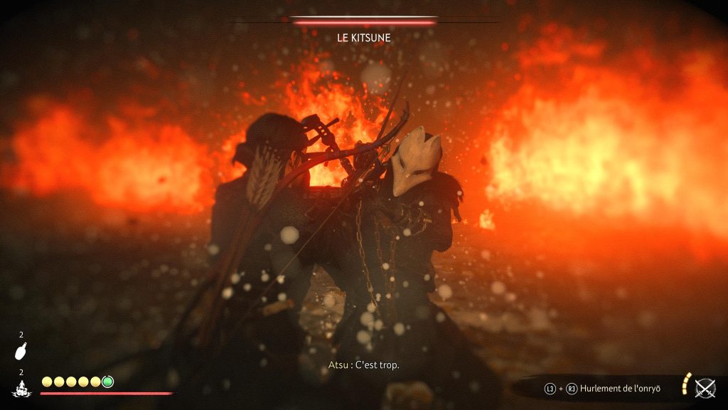 Atsu vs. le Kitsune, un des Six de Yotei - @Louvenith